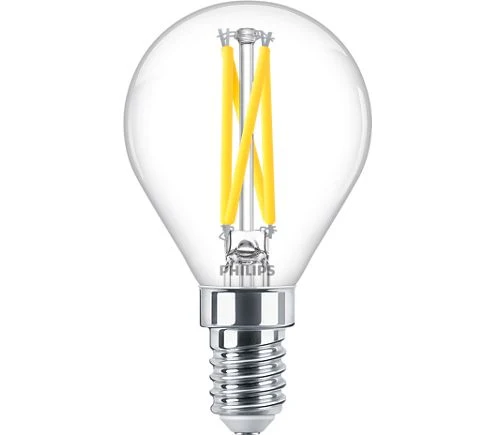 Philips LED kogellamp dimbaar E14 2W helder 4,5x8cm