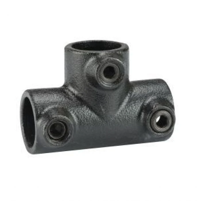 Steigerbuis koppeling T-stuk zwart Ø28mm