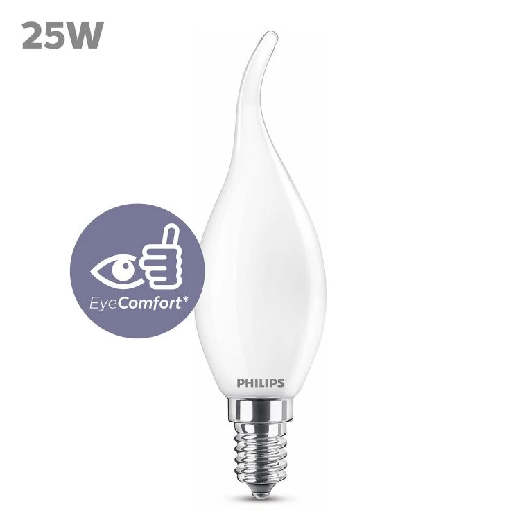 Philips LED lamp kaars E14 mat warm wit 1,9W 260LM