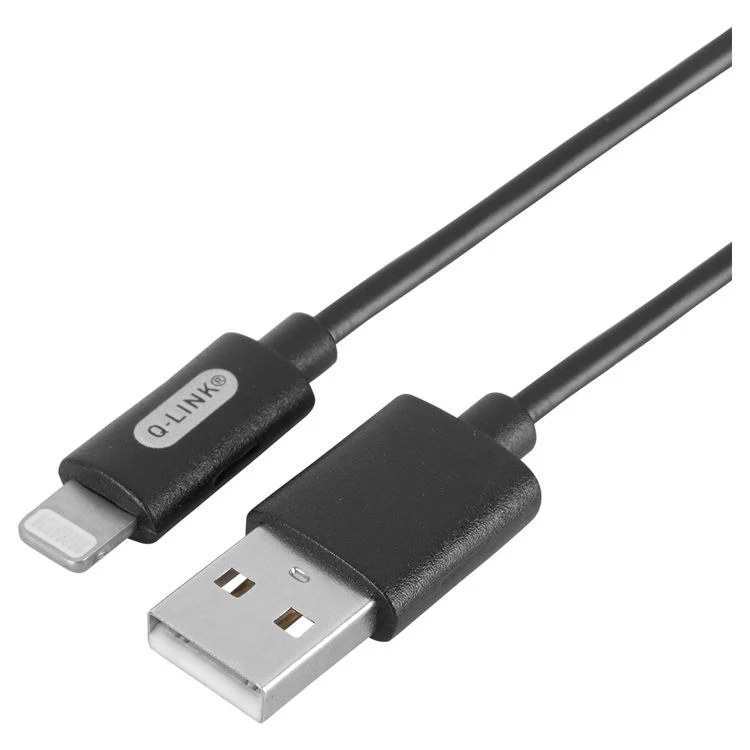 Q-Link datakabel iPhone, USB zwart 1m