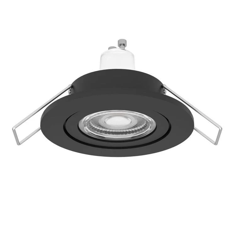 Eglo LED inbouwspot Barranco zwart Ø84mm