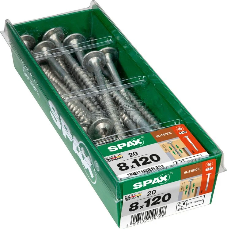 Spax HI.Force schroef T-star plus discuskop 8x120mm 20st