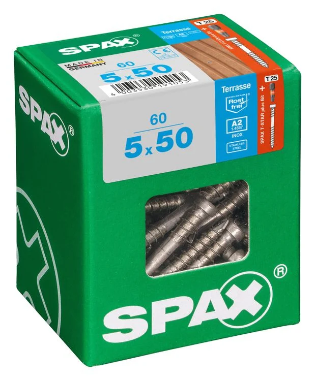 Spax Terrasse terrasschroef T-star plus cilinderkop 5x50mm 60st