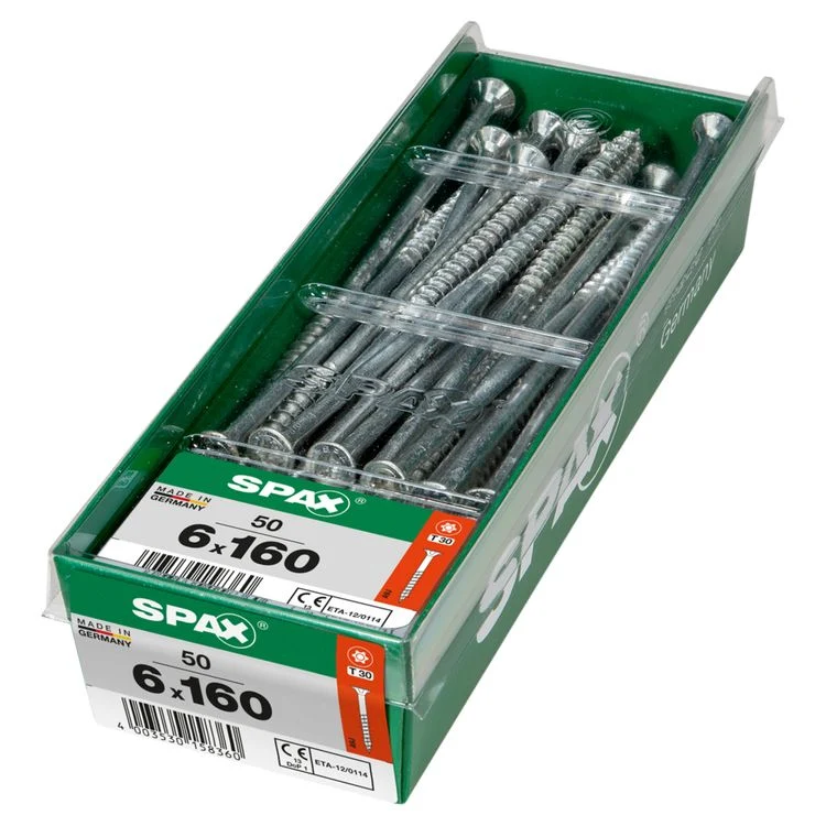 Spax schroef T-star plus verzonken kop 6x160mm 50st