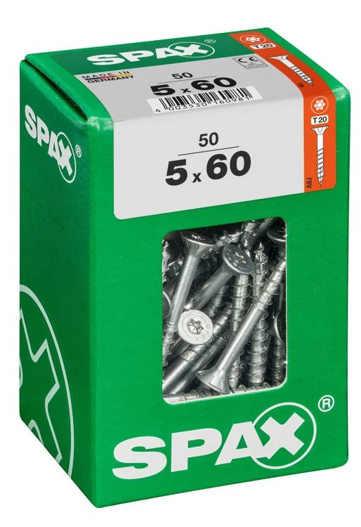 Spax schroef T-star plus verzonken kop 5x60mm 50st
