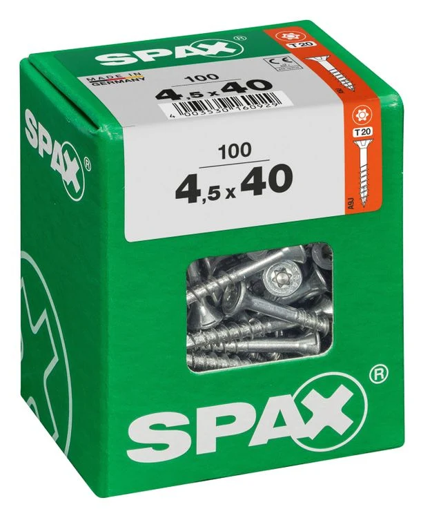 Spax schroef T-star plus verzonken kop 4,5x40mm 100st