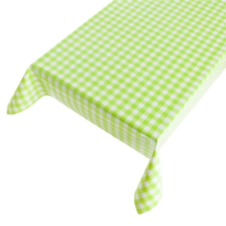 Tafelzeil Vito block ruit lime 140cm per meter