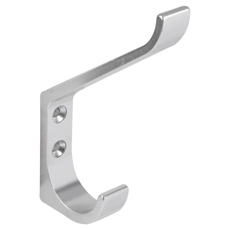 Differnz hoed/jashaak 2 haken enkel rond aluminium F1 zilver