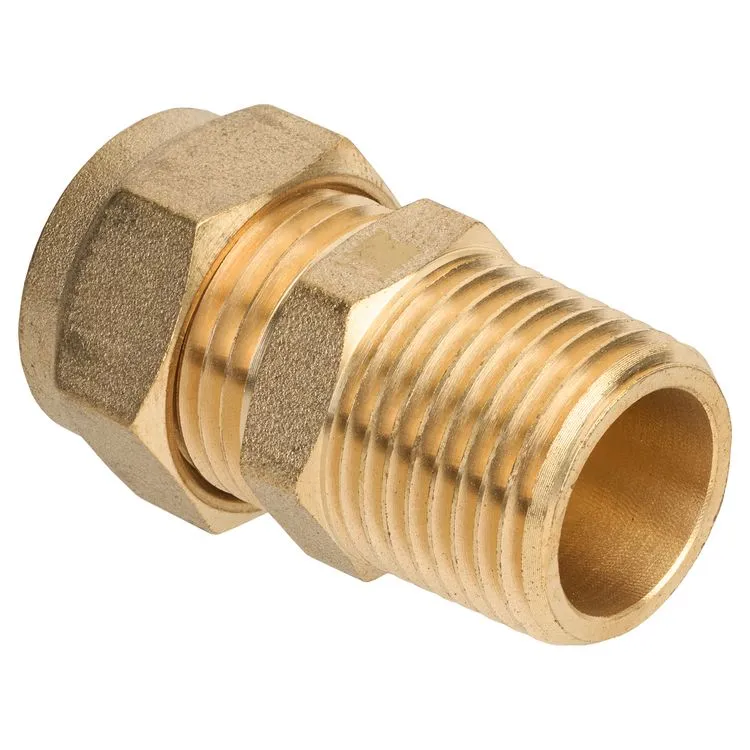 Sanivesk knelkoppeling recht overgang metaal 12mmx3/8"M