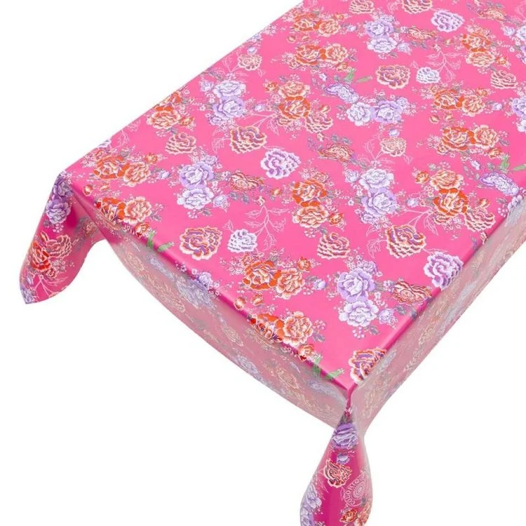 Tafelzeil Indochine bloemen roze 140cm per meter