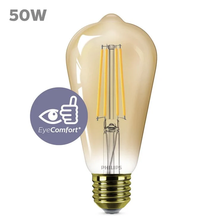 Philips LED globe dimbaar E27 goud warm wit 6W 640LM