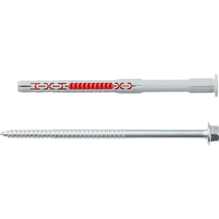 Fischer DuoXpand kozijnplug T45 nylon, staal 8x120mm 4st