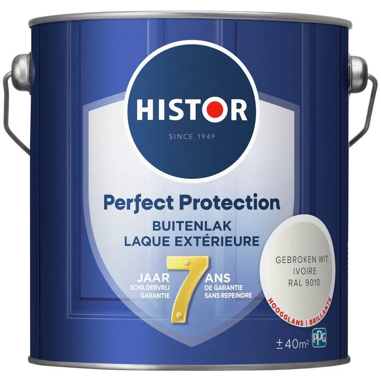 Histor Perfect Protection buitenlak hoogglans RAL9010 gebroken wit 2,5L