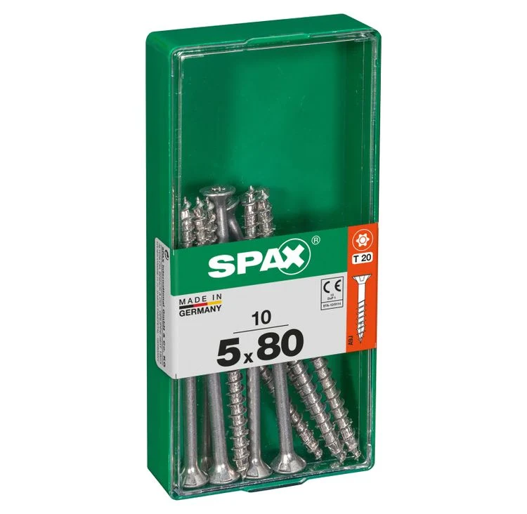 Spax schroef T-star plus verzonken kop 5x80mm 10st