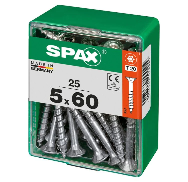 Spax schroef T-star plus verzonken kop 5x60mm 25st