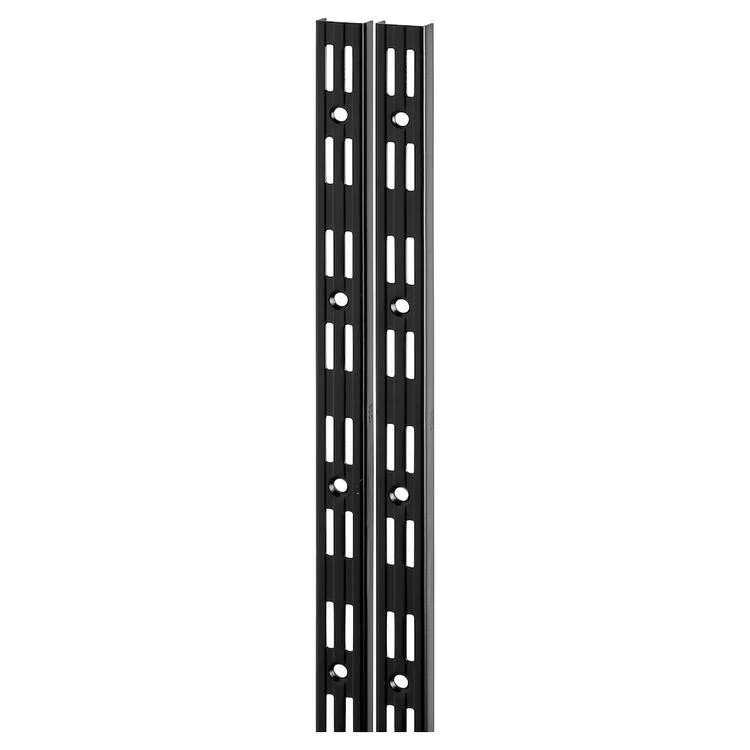 Duraline F-systeem rails dubbel metaal zwart 100cm 2st