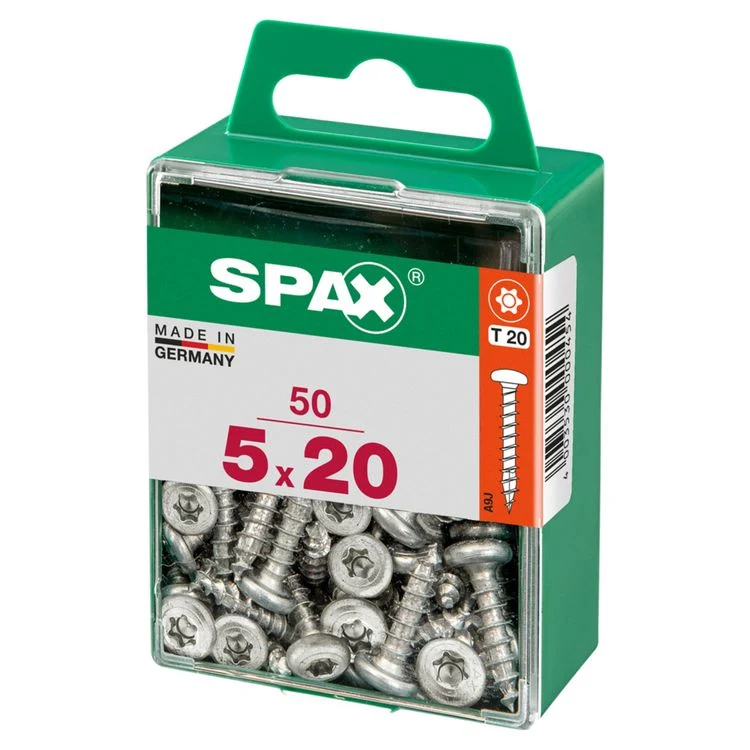Spax schroef T-star plus bolkop 5x20mm 50st