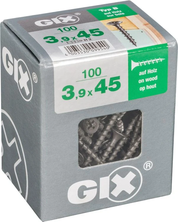 Spax GIX gipsplaatschroef philips trompetkop 3,9x45mm 100st