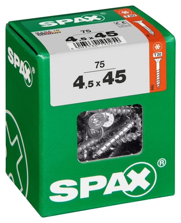 Spax schroef T-star plus verzonken kop 4,5x45mm 75st