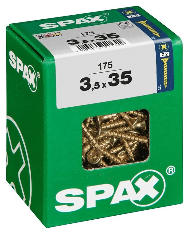 Spax schroef pozidrive verzinkt 3,5x35mm 175st