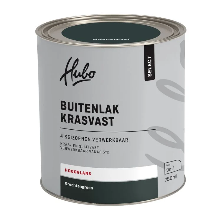 Hubo Select buitenlak hoogglans grachtengroen 750ml