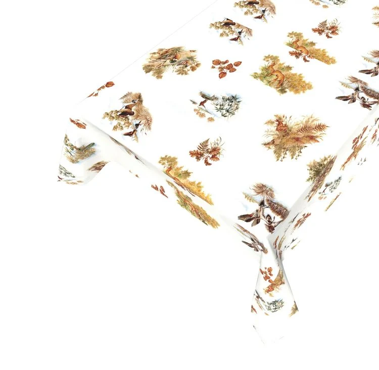 Tafelzeil Autumn life herfst wit 140cm per meter