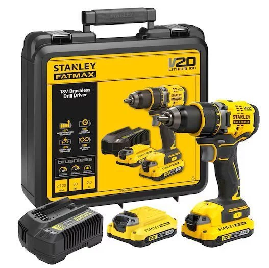 Stanley FatMax V20 schroef-/boormachine SFMCD725D2K-QW 18V 2 accu's