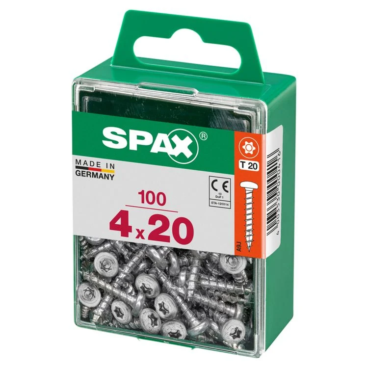Spax schroef T-star plus bolkop 4x20mm 100st
