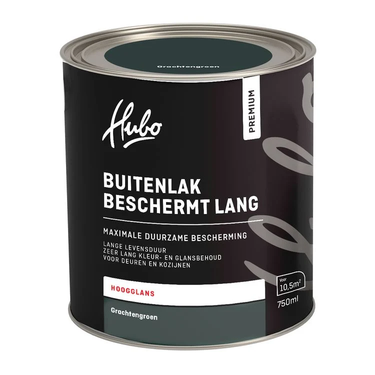 Hubo Premium buitenlak hoogglans grachtengroen 750ml
