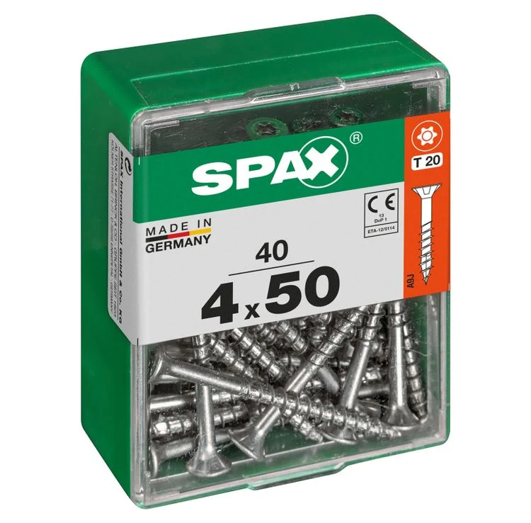 Spax schroef T-star plus verzonken kop 4x50mm 40st