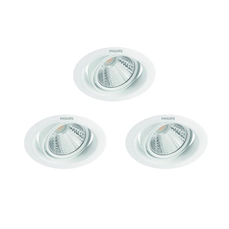 Philips LED inbouwspot Pomeron wit ⌀9cm 5W dimbaar set van 3
