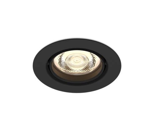 Philips LED inbouwspot Impala ⌀9,2cm dimbaar kantelbaar zwart