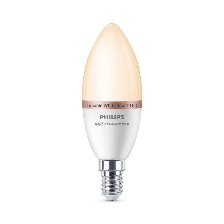Philips Wiz Connected LED kaars dimbaar E14 mat warmwit 4,9W 470LM
