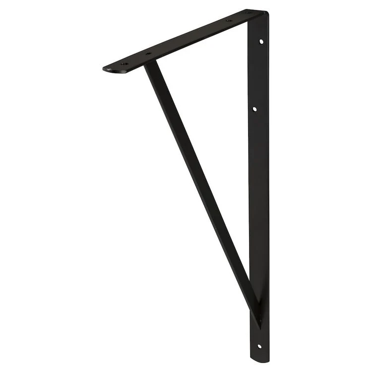 Duraline plankendrager extra zwaar enkel metaal zwart 33x50cm