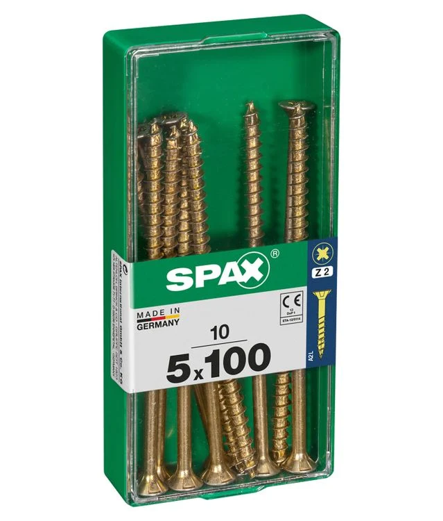 Spax schroef pozidrive verzinkt 5x100mm 10st