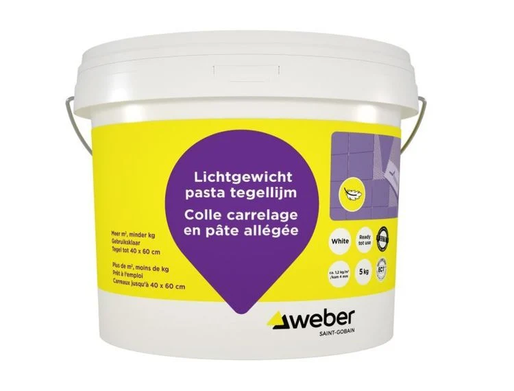 Weber Beamix tegellijm pasta elastisch wit 5kg