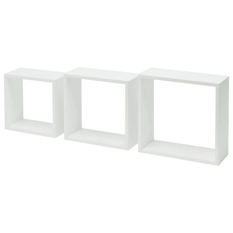 Duraline kubus MDF hout wit 24-27-30cm