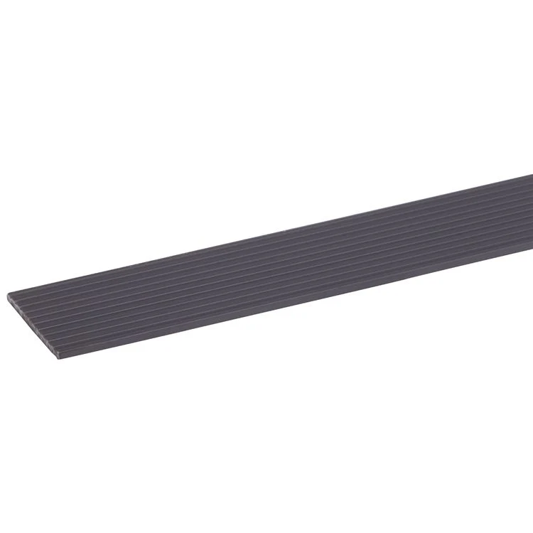 Slijtstrip kunststof antraciet 2,5x40mm 2,6m
