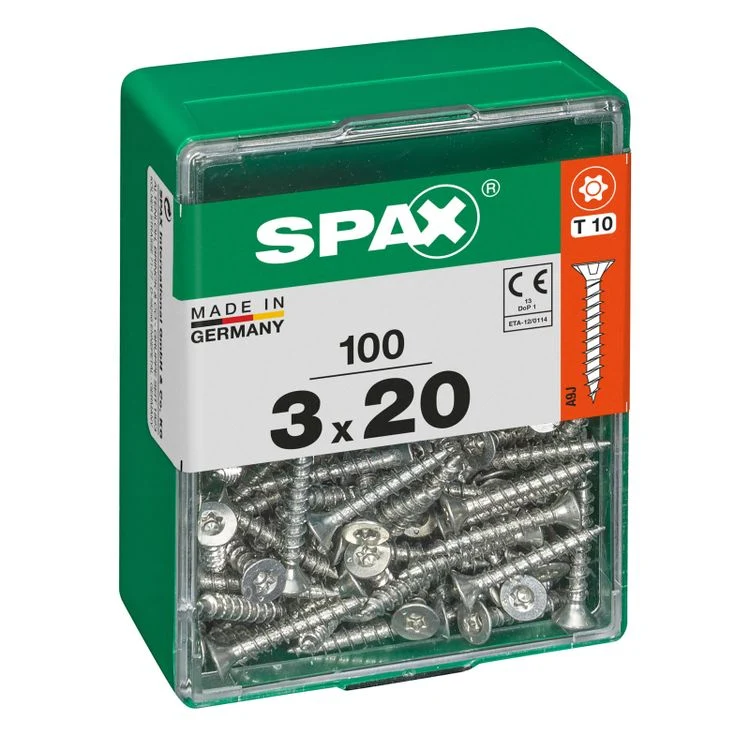 Spax schroef T-star plus verzonken kop 3x20mm 100st