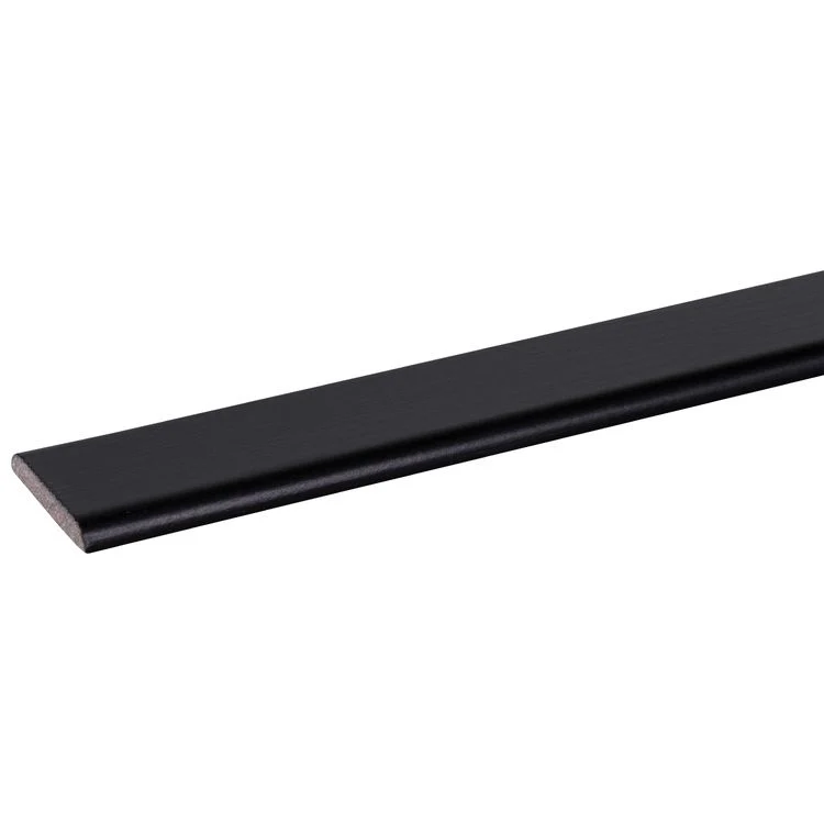 Afdeklijst grenen gelakt zwart 5x37mm 270cm