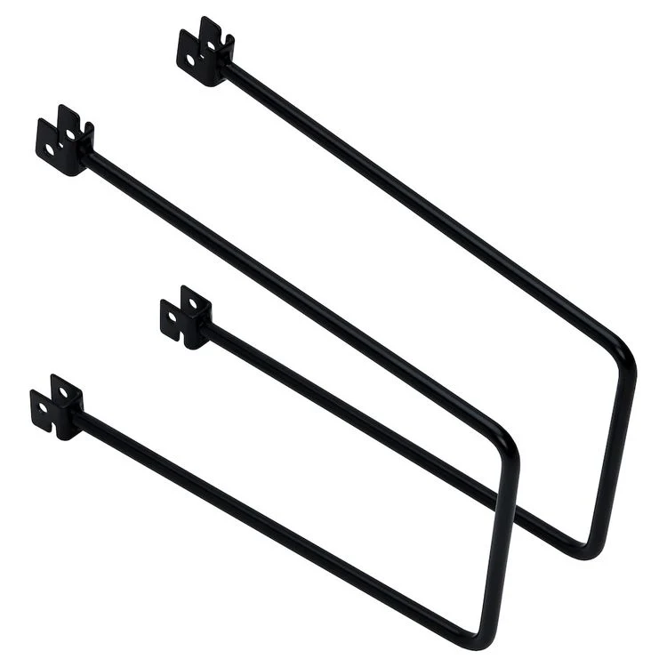 Duraline F-systeem plankendrager metaal zwart 1,3x21,2x15,2cm 2st
