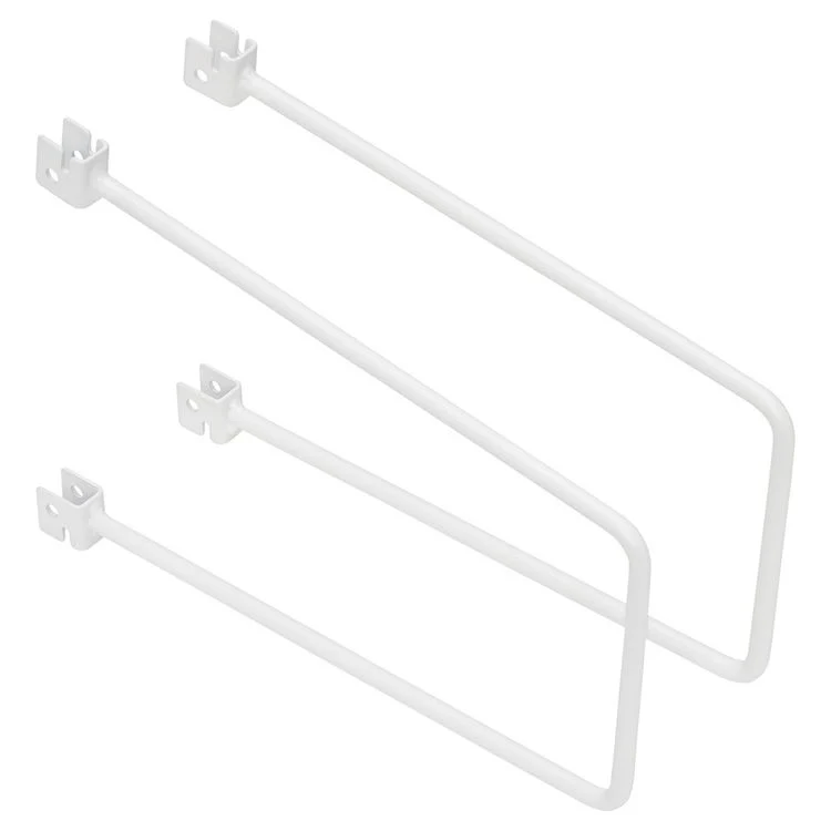 Duraline F-systeem plankendrager enkel metaal wit 1,3x21,2x15,2cm 2st