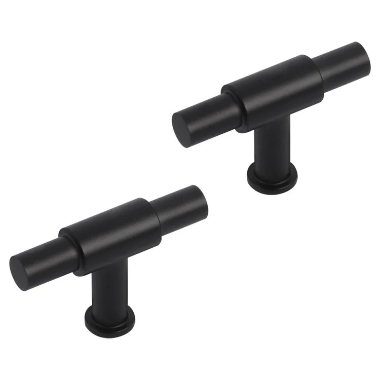 Differnz knop mat zwart 56mm 2st