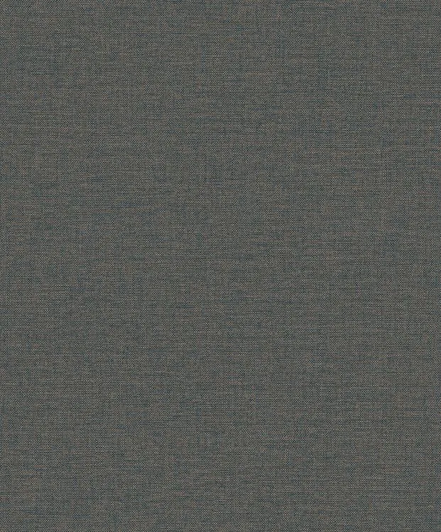 Linnen Touch vliesbehang effen blauw, goud 53cmx10m