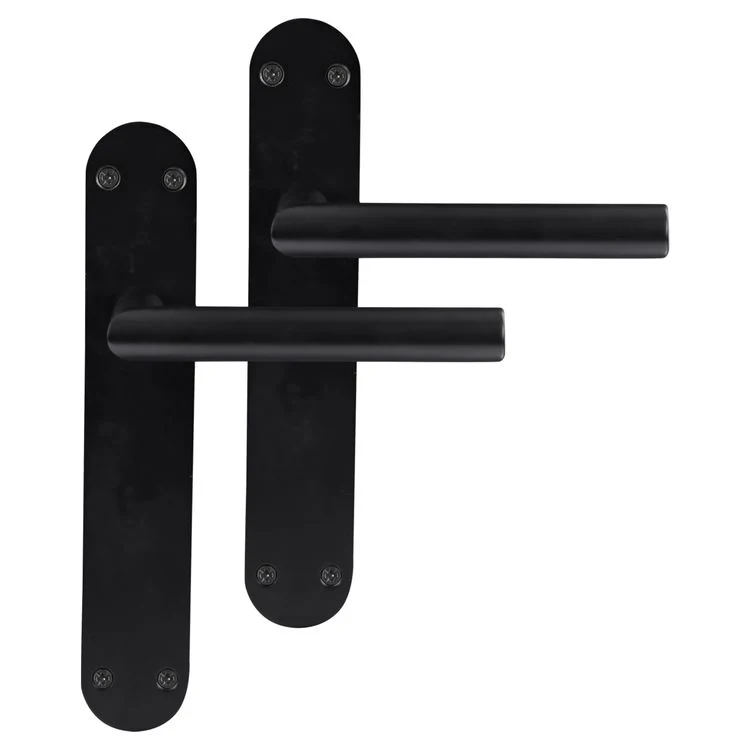 Differnz Amsterdam deurkruk slim blindschild zwart ovaal RVS