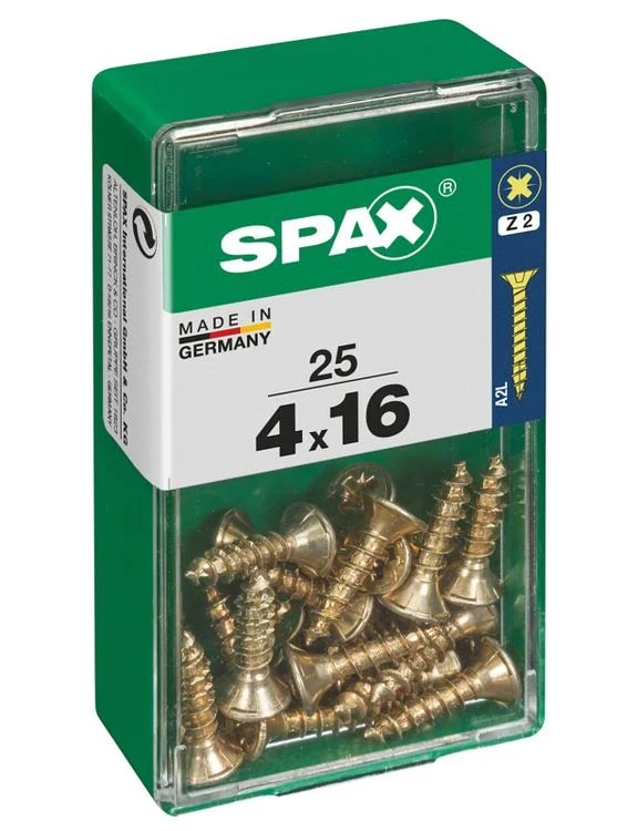 Spax schroef pozidrive verzinkt 4x16mm 25st