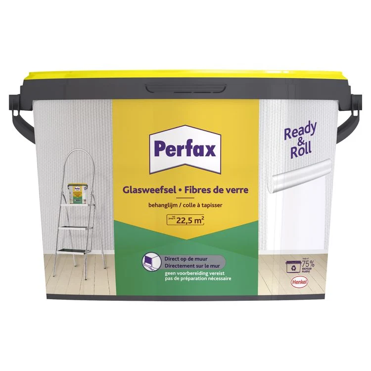Perfax Ready & Roll glasweefselbehanglijm 4,5kg