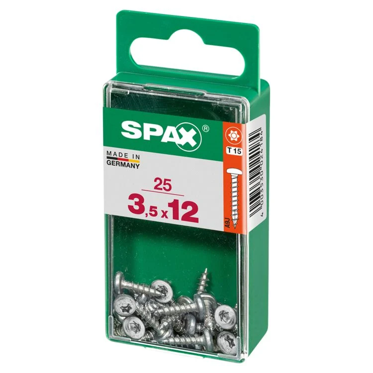 Spax schroef T-star plus bolkop 3,5x12mm 25st