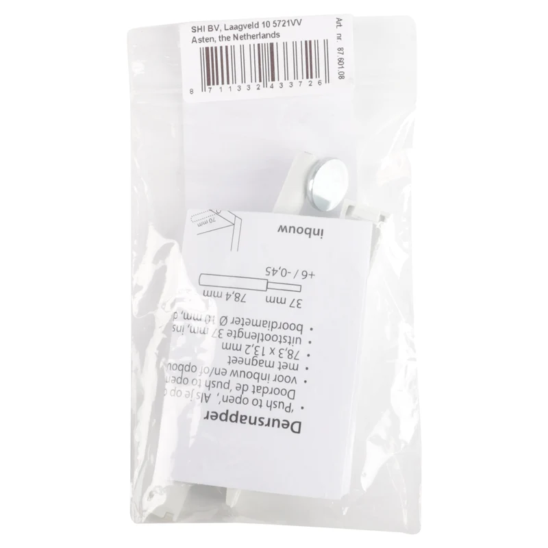 Starx opbouw druksnapper wit 13x8x1,5cm