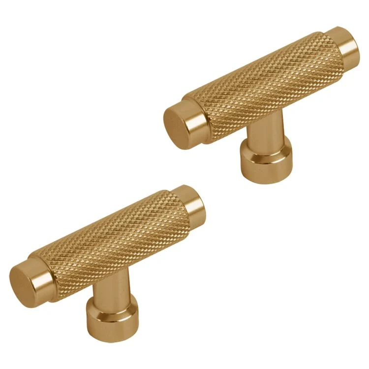 Differnz Utrecht knop aluminium goud 2st